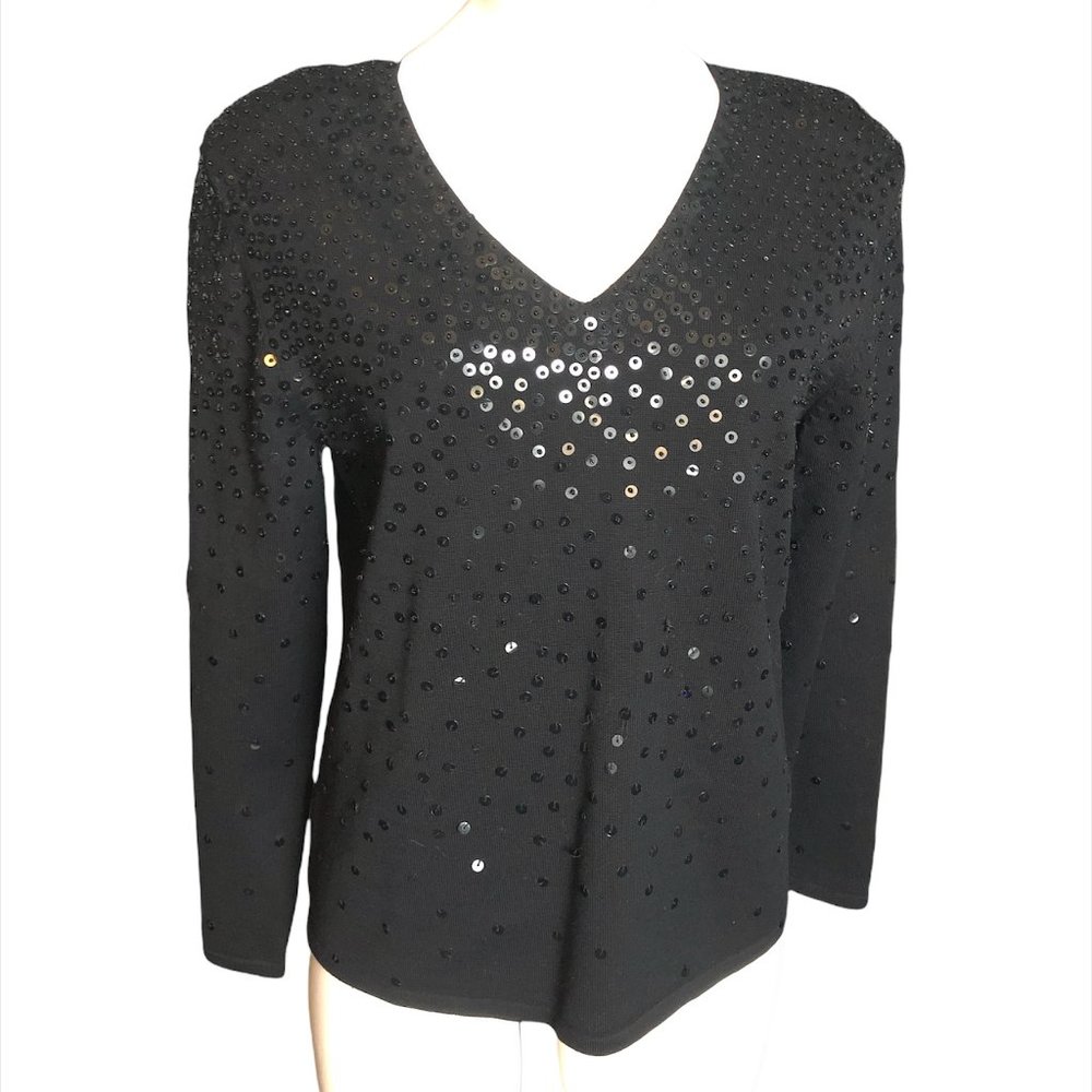 Black sweater with sequins